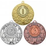 Комплект медалей №9-192 (1, 2, 3 место, диаметр 50 мм (Три медали плюс три жетона для вклейки) Место для вставок: обратная сторона диаметр 45 мм)