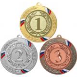Комплект медалей №9-1285 (1, 2, 3 место, диаметр 70 мм (Три медали плюс три жетона для вклейки) Место для вставок: обратная сторона диаметр 60 мм)