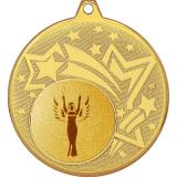 Медаль №90-1274 (Оскар / Ника, диаметр 45 мм (Медаль цвет золото плюс жетон для вклейки) Место для вставок: обратная сторона диаметр 40 мм)