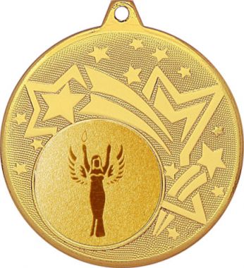 Медаль №90-27 (Оскар / Ника, диаметр 45 мм (Медаль цвет золото плюс жетон для вклейки) Место для вставок: обратная сторона диаметр 39 мм)