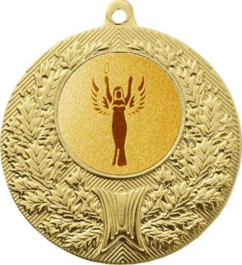 Медаль №90-192 (Оскар / Ника, диаметр 50 мм (Медаль цвет золото плюс жетон для вклейки) Место для вставок: обратная сторона диаметр 45 мм)