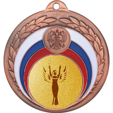 Медаль №90-196 (Ника, диаметр 50 мм (Медаль цвет бронза плюс жетон для вклейки) Место для вставок: обратная сторона диаметр 45 мм)