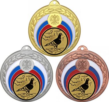 Комплект медалей №91-196 (Животноводство, диаметр 50 мм (Три медали плюс три жетона для вклейки) Место для вставок: обратная сторона диаметр 45 мм)