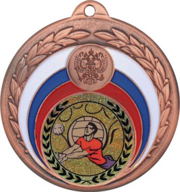 Медаль №92-196 (Волейбол, диаметр 50 мм (Медаль цвет бронза плюс жетон для вклейки) Место для вставок: обратная сторона диаметр 45 мм)