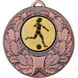 Медаль №950-192 (Футбол, диаметр 50 мм (Медаль цвет бронза плюс жетон для вклейки) Место для вставок: обратная сторона диаметр 45 мм)