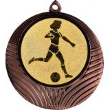 Медаль №950-8 (Футбол, диаметр 70 мм (Медаль цвет бронза плюс жетон для вклейки) Место для вставок: обратная сторона диаметр 64 мм)