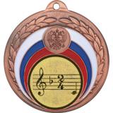 Медаль №955-196 (Музыка, диаметр 50 мм (Медаль цвет бронза плюс жетон для вклейки) Место для вставок: обратная сторона диаметр 45 мм)