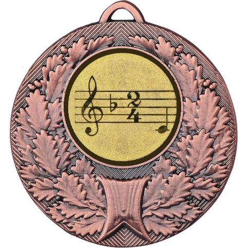 Медаль №955-192 (Музыка, диаметр 50 мм (Медаль цвет бронза плюс жетон для вклейки) Место для вставок: обратная сторона диаметр 45 мм)