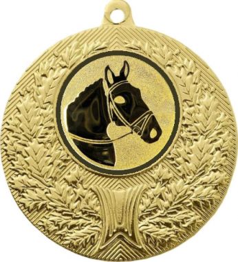 Медаль №956-192 (Конный спорт, диаметр 50 мм (Медаль цвет золото плюс жетон для вклейки) Место для вставок: обратная сторона диаметр 45 мм)