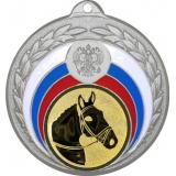 Медаль №956-196 (Конный спорт, диаметр 50 мм (Медаль цвет серебро плюс жетон для вклейки) Место для вставок: обратная сторона диаметр 45 мм)