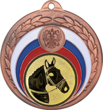 Медаль №956-196 (Конный спорт, диаметр 50 мм (Медаль цвет бронза плюс жетон для вклейки) Место для вставок: обратная сторона диаметр 45 мм)