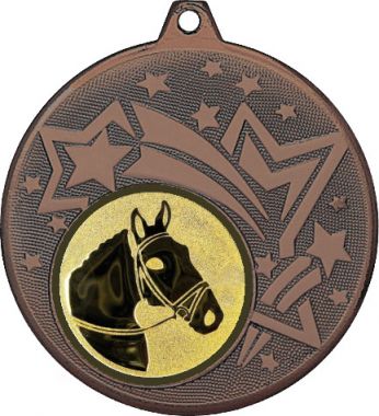 Медаль №956-27 (Конный спорт, диаметр 45 мм (Медаль цвет бронза плюс жетон для вклейки) Место для вставок: обратная сторона диаметр 39 мм)