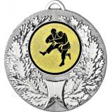 Медаль №957-192 (Борьба, диаметр 50 мм (Медаль цвет серебро плюс жетон для вклейки) Место для вставок: обратная сторона диаметр 45 мм)