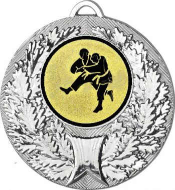 Медаль №957-192 (Борьба, диаметр 50 мм (Медаль цвет серебро плюс жетон для вклейки) Место для вставок: обратная сторона диаметр 45 мм)