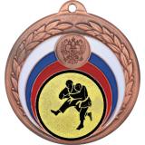Медаль №957-196 (Борьба, диаметр 50 мм (Медаль цвет бронза плюс жетон для вклейки) Место для вставок: обратная сторона диаметр 45 мм)