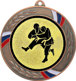 Медаль №957-1285 (Борьба, диаметр 70 мм (Медаль цвет бронза плюс жетон для вклейки) Место для вставок: обратная сторона диаметр 60 мм)