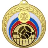 Медаль №966-196 (Волейбол, диаметр 50 мм (Медаль цвет золото плюс жетон для вклейки) Место для вставок: обратная сторона диаметр 45 мм)