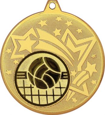 Медаль №966-27 (Волейбол, диаметр 45 мм (Медаль цвет золото плюс жетон для вклейки) Место для вставок: обратная сторона диаметр 39 мм)
