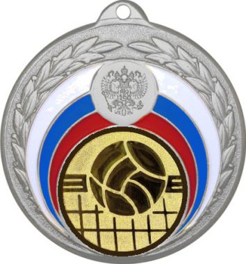 Медаль №966-196 (Волейбол, диаметр 50 мм (Медаль цвет серебро плюс жетон для вклейки) Место для вставок: обратная сторона диаметр 45 мм)