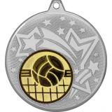 Медаль №966-1274 (Волейбол, диаметр 45 мм (Медаль цвет серебро плюс жетон для вклейки) Место для вставок: обратная сторона диаметр 40 мм)