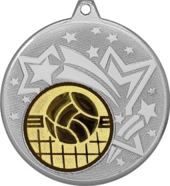 Медаль №966-1274 (Волейбол, диаметр 45 мм (Медаль цвет серебро плюс жетон для вклейки) Место для вставок: обратная сторона диаметр 40 мм)