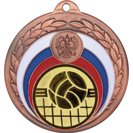 Медаль №966-196 (Волейбол, диаметр 50 мм (Медаль цвет бронза плюс жетон для вклейки) Место для вставок: обратная сторона диаметр 45 мм)