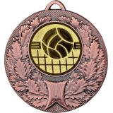 Медаль №966-192 (Волейбол, диаметр 50 мм (Медаль цвет бронза плюс жетон для вклейки) Место для вставок: обратная сторона диаметр 45 мм)