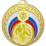 Медаль №970-196 (Футбол, диаметр 50 мм (Медаль цвет золото плюс жетон для вклейки) Место для вставок: обратная сторона диаметр 45 мм)