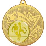 Медаль №970-27 (Футбол, диаметр 45 мм (Медаль цвет золото плюс жетон для вклейки) Место для вставок: обратная сторона диаметр 39 мм)
