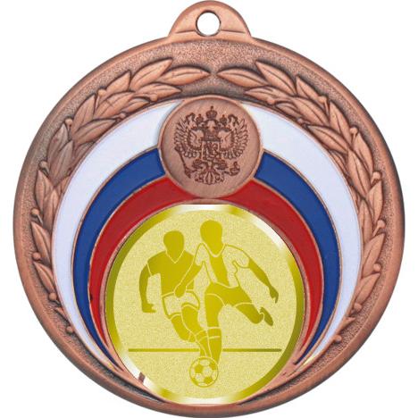 Медаль №970-196 (Футбол, диаметр 50 мм (Медаль цвет бронза плюс жетон для вклейки) Место для вставок: обратная сторона диаметр 45 мм)