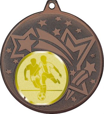 Медаль №970-27 (Футбол, диаметр 45 мм (Медаль цвет бронза плюс жетон для вклейки) Место для вставок: обратная сторона диаметр 39 мм)
