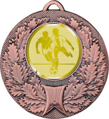 Медаль №970-192 (Футбол, диаметр 50 мм (Медаль цвет бронза плюс жетон для вклейки) Место для вставок: обратная сторона диаметр 45 мм)