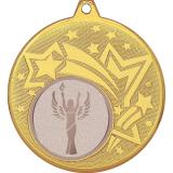 Медаль №975-1274 (Оскар / Ника, диаметр 45 мм (Медаль цвет золото плюс жетон для вклейки) Место для вставок: обратная сторона диаметр 40 мм)