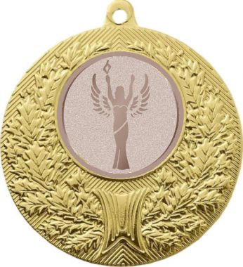 Медаль №975-192 (Оскар / Ника, диаметр 50 мм (Медаль цвет золото плюс жетон для вклейки) Место для вставок: обратная сторона диаметр 45 мм)