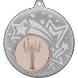 Медаль №975-1274 (Оскар / Ника, диаметр 45 мм (Медаль цвет серебро плюс жетон для вклейки) Место для вставок: обратная сторона диаметр 40 мм)