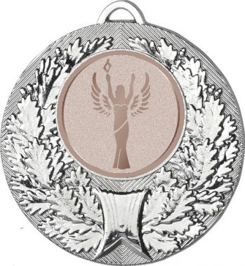 Медаль №975-192 (Оскар / Ника, диаметр 50 мм (Медаль цвет серебро плюс жетон для вклейки) Место для вставок: обратная сторона диаметр 45 мм)