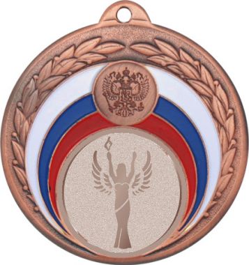 Медаль №975-196 (Оскар / Ника, диаметр 50 мм (Медаль цвет бронза плюс жетон для вклейки) Место для вставок: обратная сторона диаметр 45 мм)