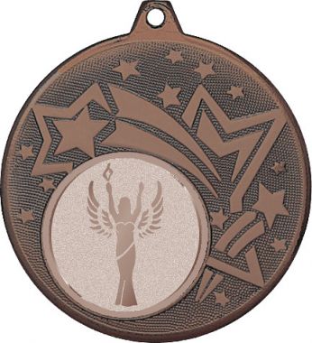Медаль №975-27 (Оскар / Ника, диаметр 45 мм (Медаль цвет бронза плюс жетон для вклейки) Место для вставок: обратная сторона диаметр 39 мм)