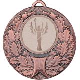 Медаль №975-192 (Оскар / Ника, диаметр 50 мм (Медаль цвет бронза плюс жетон для вклейки) Место для вставок: обратная сторона диаметр 45 мм)
