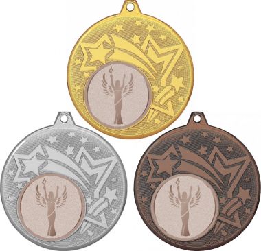 Комплект медалей №975-1274 (Оскар / Ника, диаметр 45 мм (Три медали плюс три жетона для вклейки) Место для вставок: обратная сторона диаметр 40 мм)