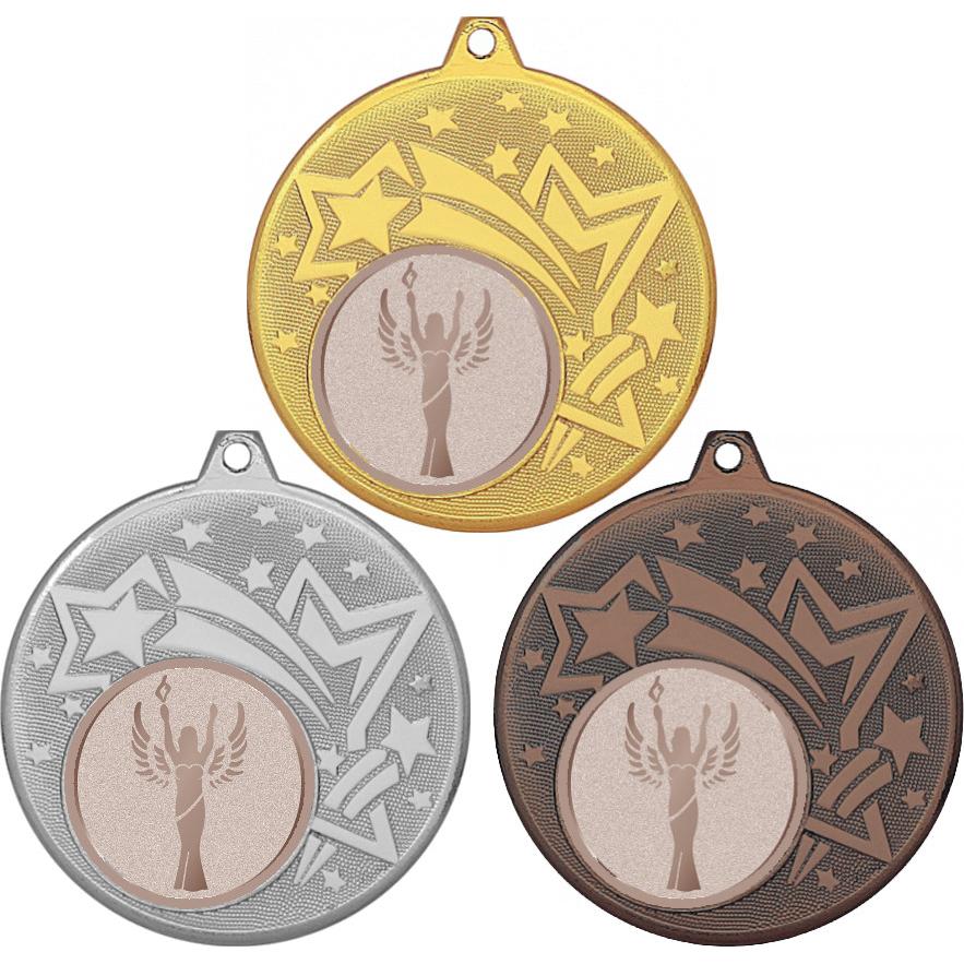 Комплект медалей №975-1274 (Ника, диаметр 45 мм (Три медали плюс три жетона для вклейки) Место для вставок: обратная сторона диаметр 40 мм)