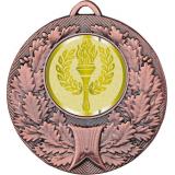 Медаль №977-192 (Факел, олимпиада, диаметр 50 мм (Медаль цвет бронза плюс жетон для вклейки) Место для вставок: обратная сторона диаметр 45 мм)