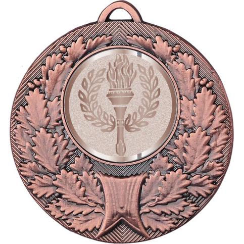 Медаль №977-192 (Факел, олимпиада, диаметр 50 мм (Медаль цвет бронза плюс жетон для вклейки) Место для вставок: обратная сторона диаметр 45 мм)