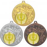 Комплект из трёх медалей MN27 (Факел, олимпиада, диаметр 45 мм (Три медали плюс три жетона VN977))