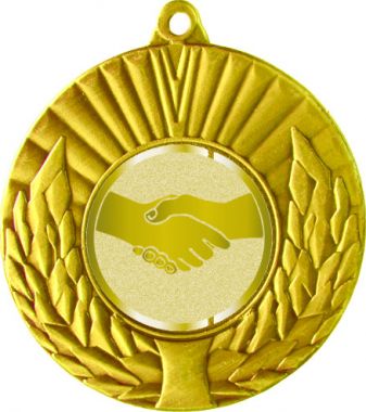 Медаль №979-192 (Товарищеская встреча, диаметр 50 мм (Медаль цвет золото плюс жетон для вклейки) Место для вставок: обратная сторона диаметр 45 мм)