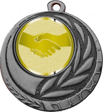 Медаль №979-1274 (Товарищеская встреча, диаметр 45 мм (Медаль цвет серебро плюс жетон для вклейки) Место для вставок: обратная сторона диаметр 40 мм)