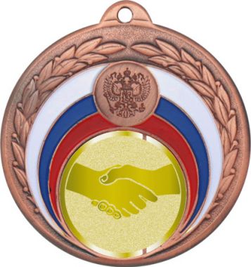 Медаль №979-196 (Товарищеская встреча, диаметр 50 мм (Медаль цвет бронза плюс жетон для вклейки) Место для вставок: обратная сторона диаметр 45 мм)