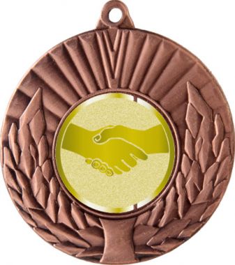 Медаль №979-192 (Товарищеская встреча, диаметр 50 мм (Медаль цвет бронза плюс жетон для вклейки) Место для вставок: обратная сторона диаметр 45 мм)