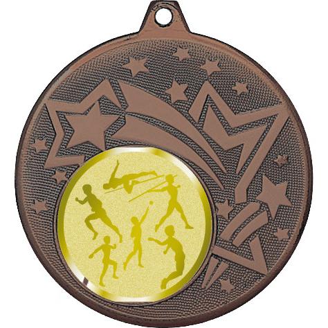 Медаль №980-1274 (Легкая атлетика, диаметр 45 мм (Медаль цвет бронза плюс жетон для вклейки) Место для вставок: обратная сторона диаметр 40 мм)