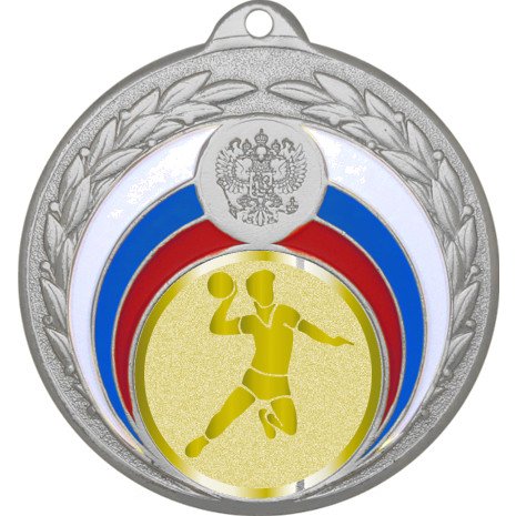 медаль №981-196 (гандбол, диаметр 50 мм (медаль цвет серебро плюс жетон для вклейки) место для вставок: обратная сторона диаметр 45 мм) медаль №981-196 (гандбол, диаметр 50 мм (медаль цвет серебро плюс жетон для вклейки) место для вставок: обратная сторона диаметр 45 мм)
